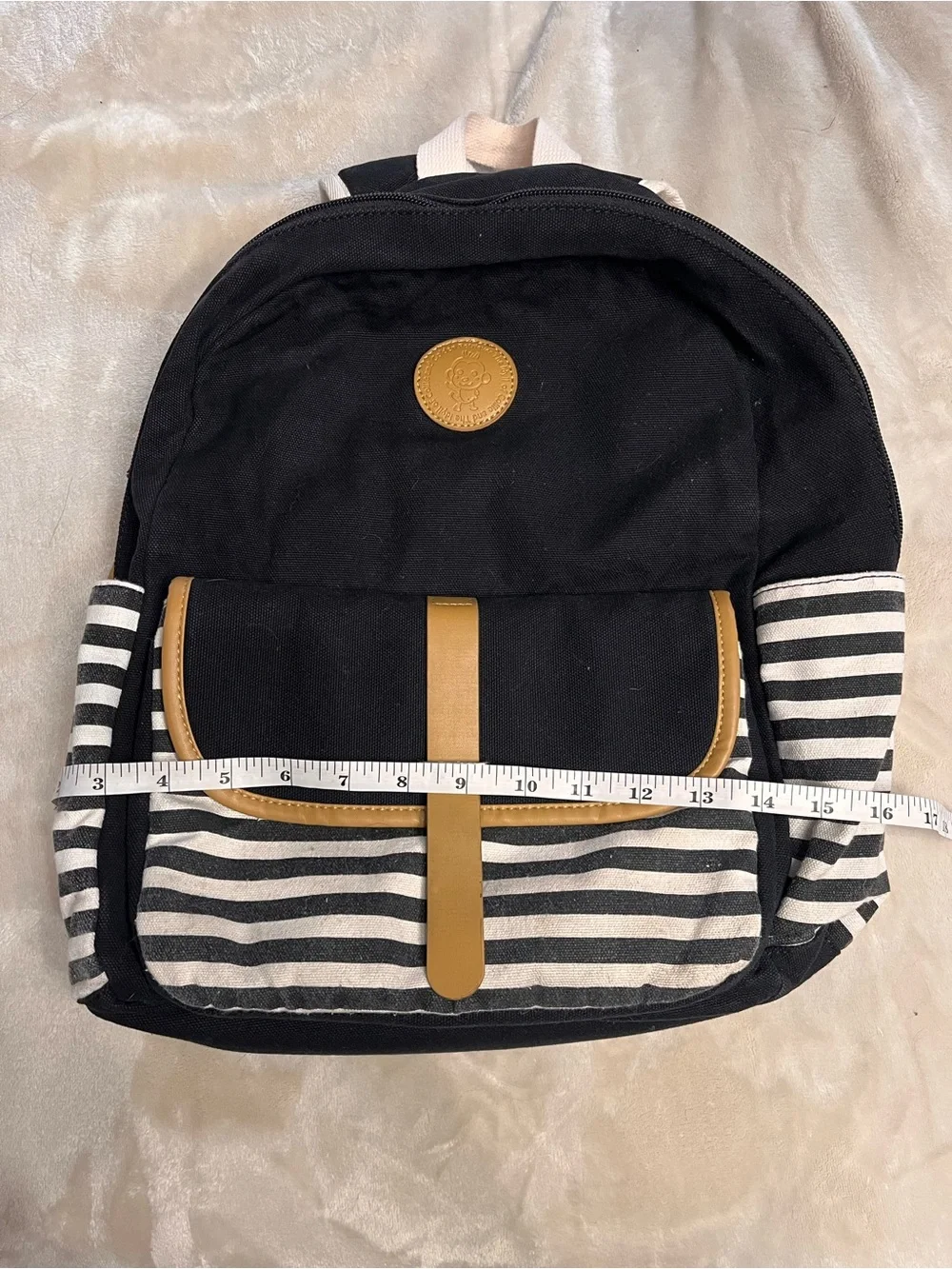 The Lydll Of Collie & Golden Retriever Canvas Backpack Travel Bag Padded USB EUC